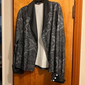 Elegant Black Paisley Women's Jacket